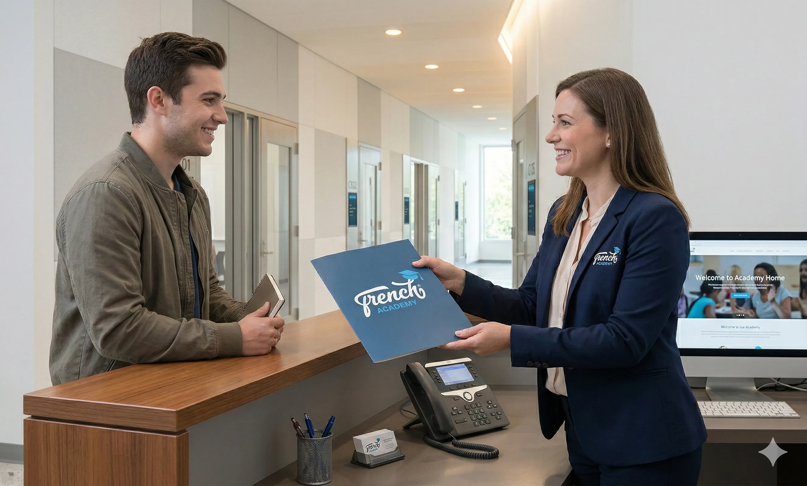 Accueil et inscription au centre French Academy Les Lilas