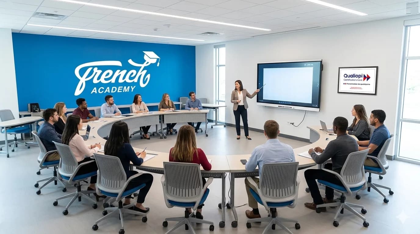 Session de formation en salle au centre French Academy